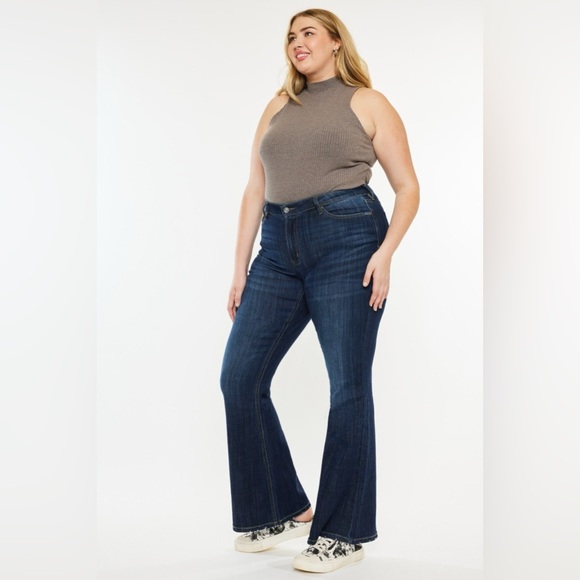 Kancan Full Size Mid Rise Flare Jeans - Picture 5 of 14